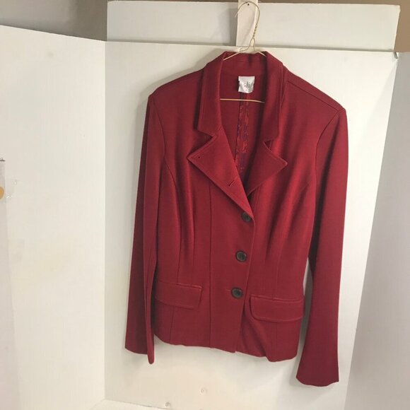 CABI WOMENS RHUBARD BLAZER KNIT JACKET SIZE 6 - Picture 2 of 6